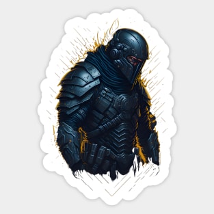 Cyberpunk Sci Fi Warrior Soldier Sticker